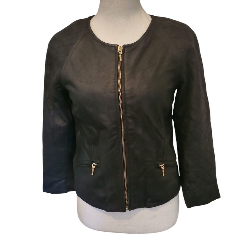Anthro Sanctuary Leather Jacket Black sz XS